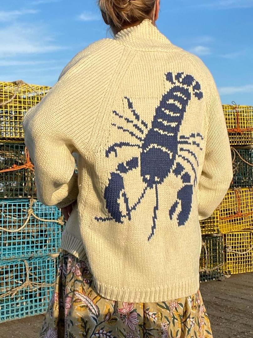 Fun Lobster Cardigan Sweater Jacket