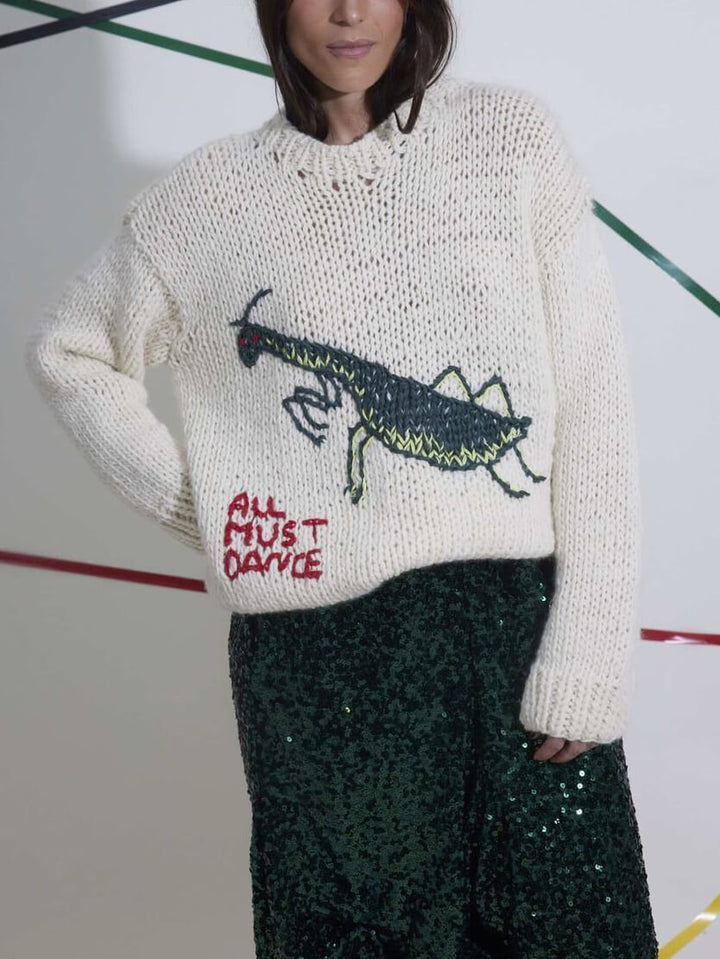 Sjov mantis tegneserie mønster sweater