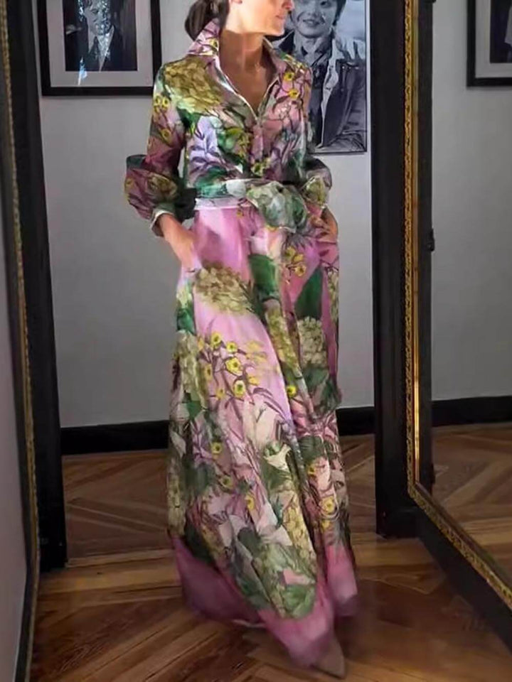 Fusta Maxi Eleganta Si Matura Printre Floral