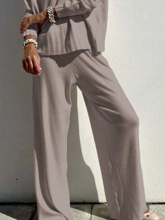 Casual Knitted Wide-leg Pants