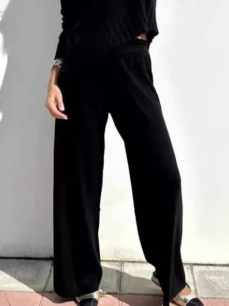 Casual Knitted Wide-leg Pants