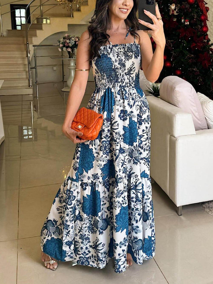 Rochie Maxi Delicata Si Eleganta Plisata Print Floral