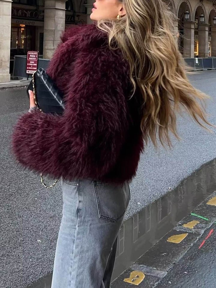 Versatile Street Style Fur Short Coat