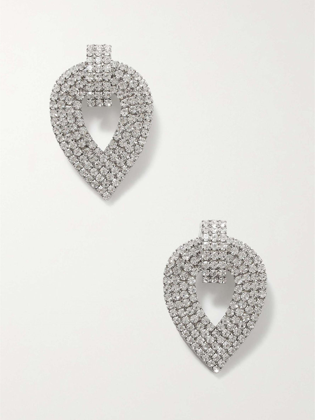 Geometric Rhinestone Clip-on Earrings