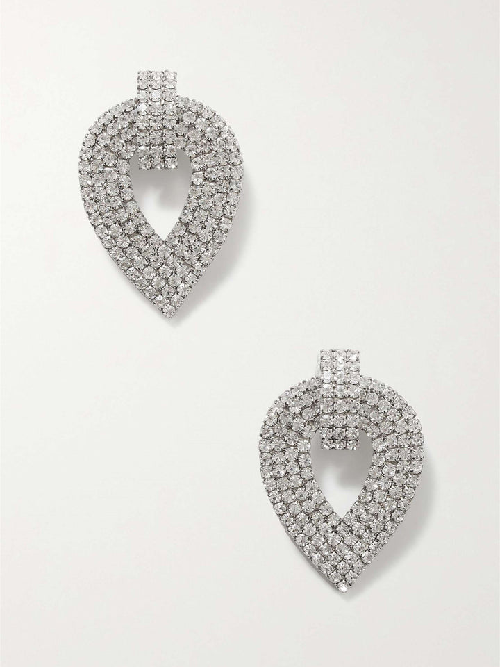 Geometric Rhinestone Clip-on Earrings