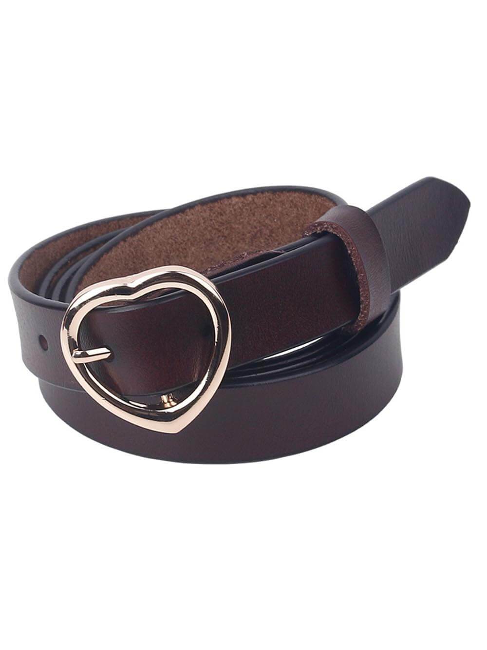 Fashionable Feart-Shaped Buckle Belt