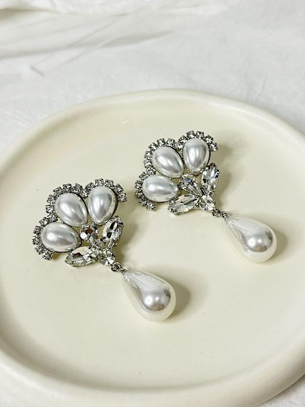 Boucles d'oreilles en perles en forme d'éventail de fleurs personnalisées