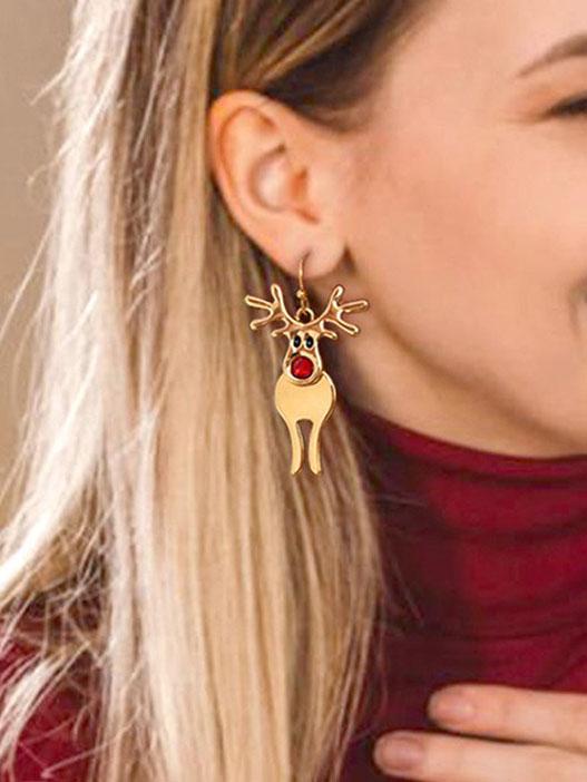 Boucles d'oreilles élan de Noël