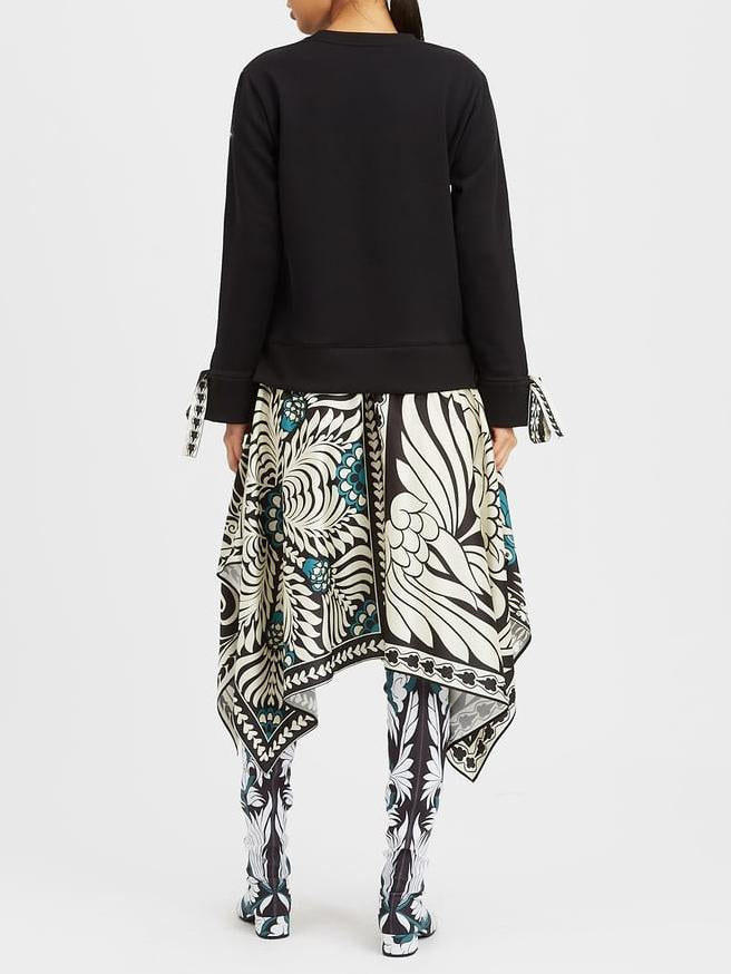 Casual unieke print onregelmatige midi-jurk