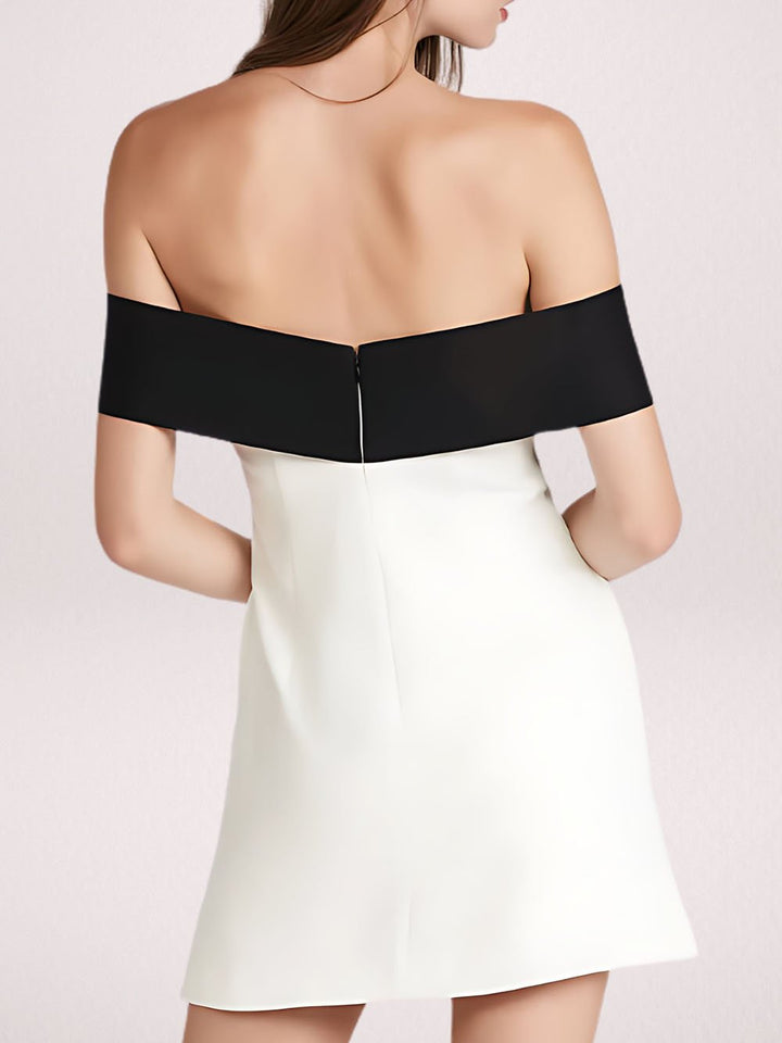 Sexy High-end One-shoulder Wrap-around Hip Mini Dress