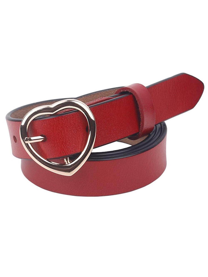 Fashionable Feart-Shaped Buckle Belt