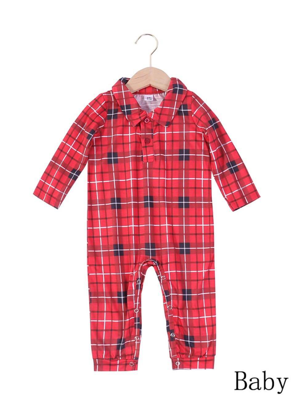 Jul plädtryck förälder-barn pyjamasset