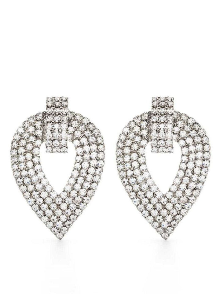 Geometric Rhinestone Clip-on Earrings