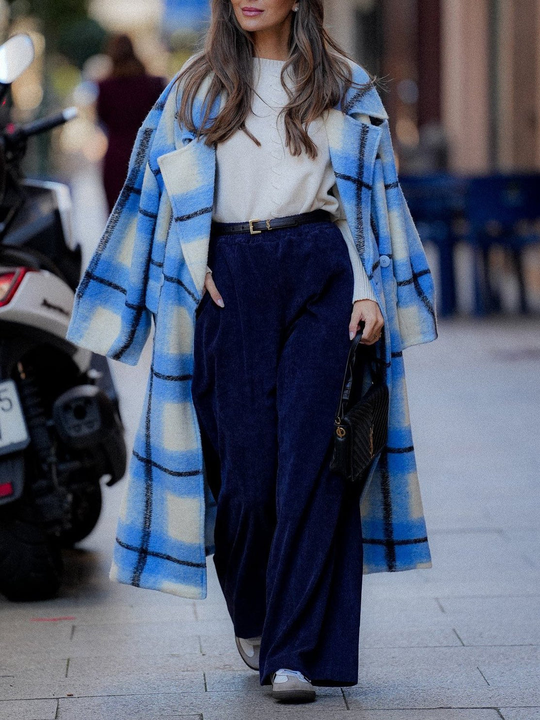 Modern Classic Plaid Coat