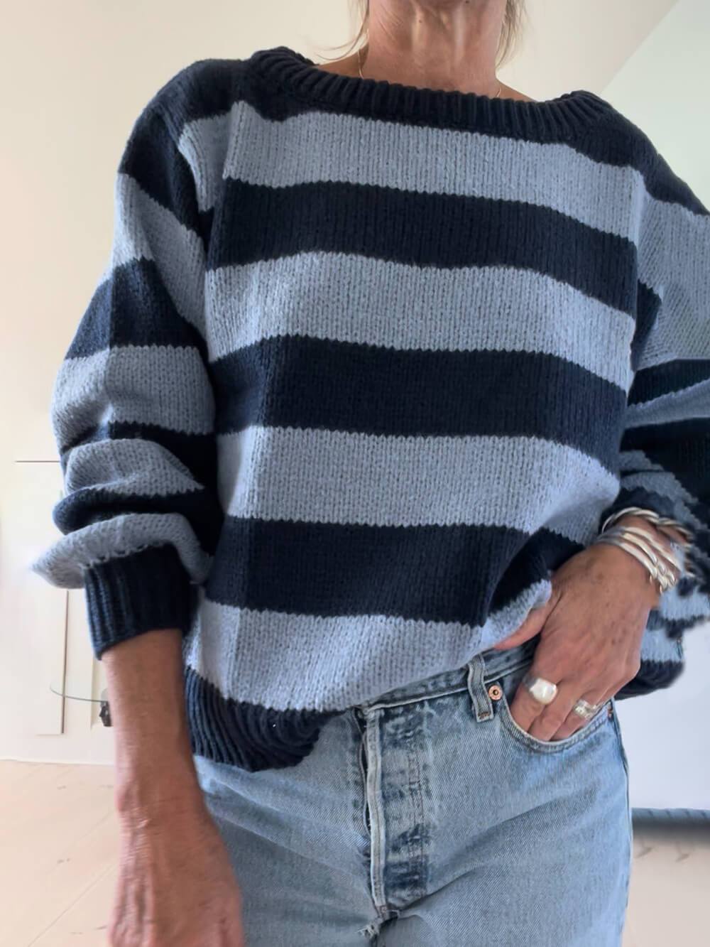 Klassisk let Rugby Stripe Sweater