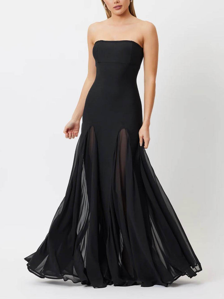 Elegant Tulle Party Maxi Dress