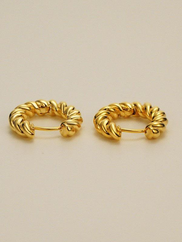 Boucles d'oreilles torsadées en forme de U