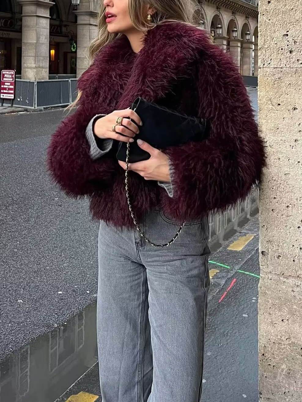 Versatile Street Style Fur Short Coat