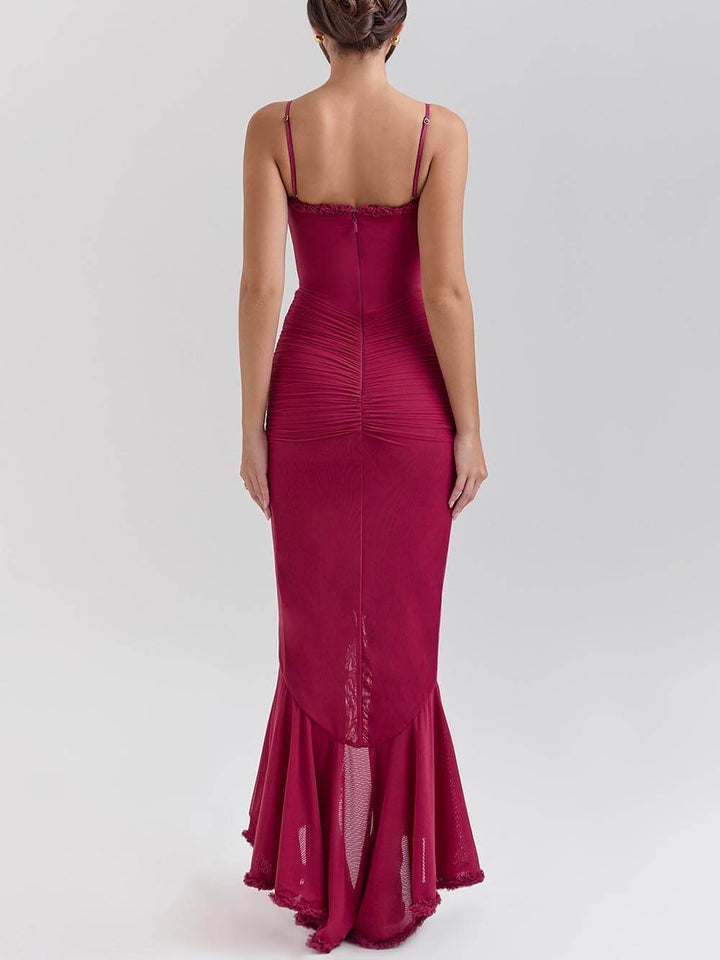 Elegant And Sophisticated Ruffleed Front Dress