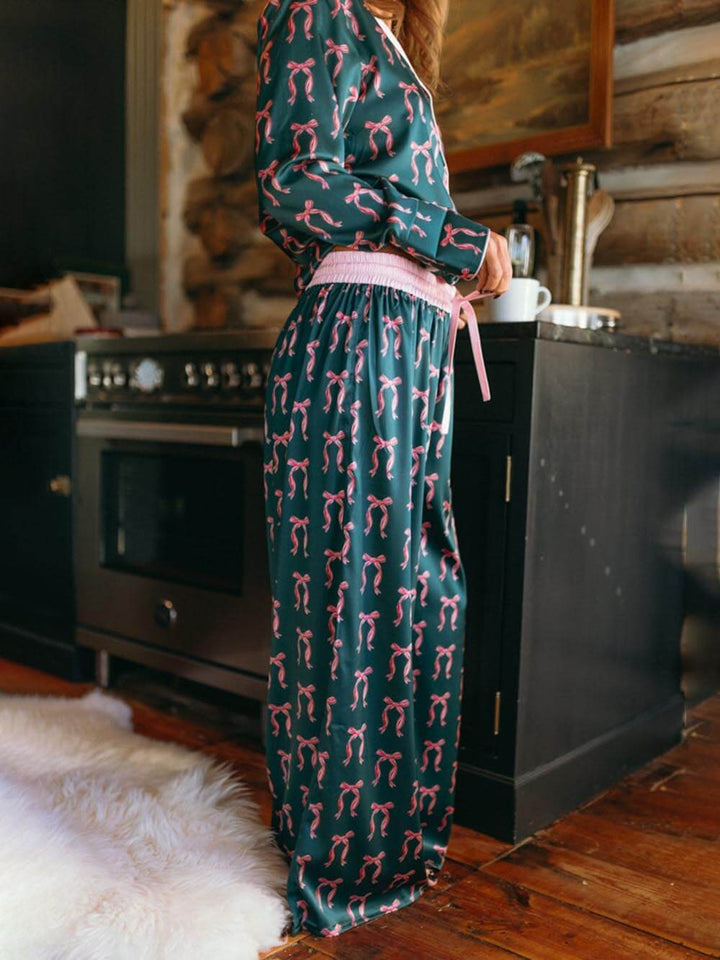 Classic Bow Print Shut-Eye Pajama Set