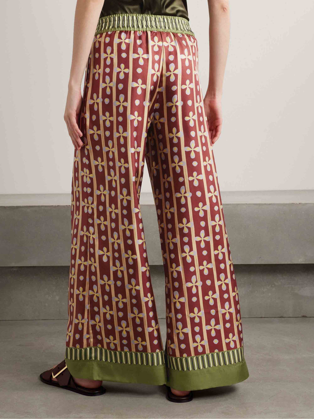 Unique Retro Print Loose Wide-leg Pants